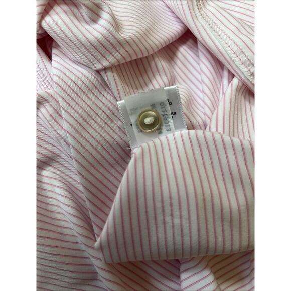 Peter Millar SUMMER‎ COMFORT Men’s Pink Striped Golf Polo Shirt LG - Picture 5 of 8